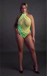 Боді Ouch! With Halter Neck, XL/XXXXL (зелений) - мініатюра 3