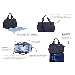 Сумка для мами Childhome Mommy bag Signature anthracite (CWMBBSUDG) - мініатюра 8
