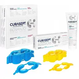 Набір для ремінералізації зубів Curasept Biosmalto MOUSSE Strawberry 150 мл + капи