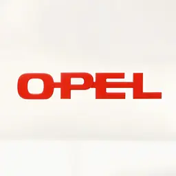 Емблема напис Opel Опель 95х16 мм Червона (Завод) - мініатюра 2