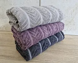 Набір турецьких махрових рушників Cestepe MicroCotton Premium 3 штуки 70x140 Multi 3 щільність 600 г/м2 - мініатюра 5