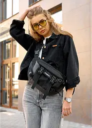 Велика жіноча поясна сумка бананка для планшета Sambag 38х21 см sum0027230 - мініатюра 1
