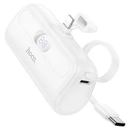 Акумулятор зовнішній із вбудованим кабелем Hoco J116 Pro Pocket Lightning вихід 5000mAh - мініатюра 2