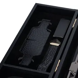 БДСМ-набір LOCKINK All-in-1 BDSM Play Kit, чорний, шкіра з тисненням, предмети для бондажу, шибарі, ваксплею - мініатюра 4