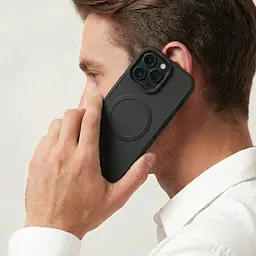 Чехол Apple iPhone 16 Pro Max, Unit MagSafe, черный, прозрачный, магсейф, противоударный, магнитный, панель-накладка с поддержкой MagSafe, с поддержкой беспроводной зарядки, TPU+PC, защита всего корпуса, ударопрочный, ArmorStandart (ARM78713) - мініатюра 5