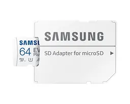 Samsung Карта пам'яті microSDXC 64GB C10 UHS-I R130MB/s Evo Plus + SD - мініатюра 3