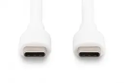 Кабель для зарядки Assmann USB-C, USB-C - USB-C 1 м, USB 2.0, 60W AK-300341-010-W White - мініатюра 2