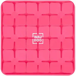 Миска-килимок для собак та котів Waudog Silicone для пошуку корму 205х205х17 мм рожевий
