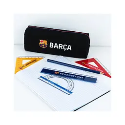 Лінійка Kite набір: лінійка 15 см, 2 косинця, транспортир FC Barcelona (BC25-282) - мініатюра 3