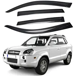Дефлектори вікон вітровики для Hyundai Tucson 2004-2012 Acrylic