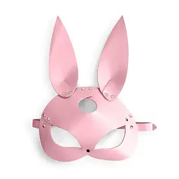 Шкіряна маска Зайчика Art of Sex - Bunny mask, колір Рожевий - мініатюра 3