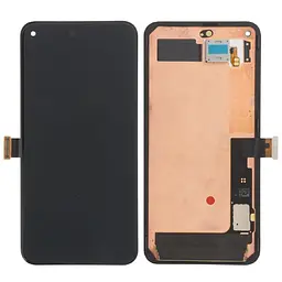 Дисплей Google Pixel 5 чорний, OLED, PRC знятий, з рамкою та динаміком