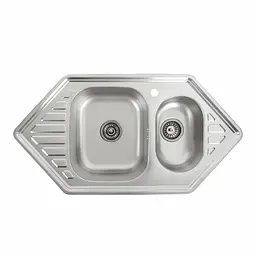 Кухонна мийка з нержавіючої сталі Platinum 9550D декор (0,8/180 мм), Decor