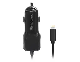 Автомобільний зарядний пристрій REAL-EL CA-17 (2USB, 2.1A) Black + кабель Lightning - мініатюра 3