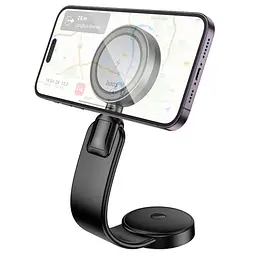 Автотримач з БЗП Hoco HW29 Magnetic Wireless Charging 15W Black - мініатюра 3