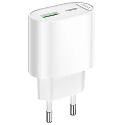 МЗП Hoco C109A Fighter PD20W+QC3.0 (1USB-A/1C) White