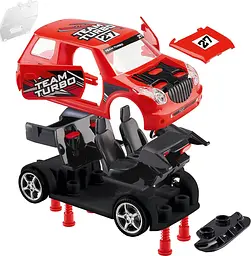 Конструктор Revel машинка Rallye Car with Pullback Motor красный 00910 - миниатюра 4