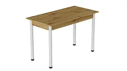 Стіл кухонний Ferrum-decor Беніта 75x120x80 Білий ДСП Дуб Артізан 16мм (FRD-105699) - мініатюра 3