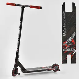 Самокат трюковий Best Scooter 71х13х93 см Чорно-червоний 000231440 - мініатюра 4