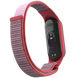 Ремінець нейлоновий ArmorStandart для Xiaomi Mi Band 7/6/5/4 Grey / Red (ARM67853) - мініатюра 2