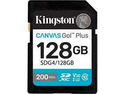 Карта пам'яті Kingston Canvas Go! Plus SDXC UHS-I U3 V30 Class 10 128 GB (SDG4/128GB)