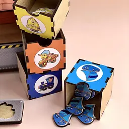 Настільна гра Ubumblebees Транспорт-2 PSD006 сортер-комодик дерев'яна - мініатюра 4