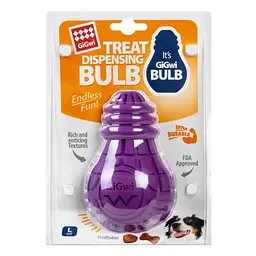 Іграшка для собак Лампочка гумова GiGwi Bulb Rubber гума L фіолетова - мініатюра 2