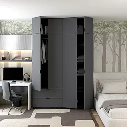 Шафа розпашна для одягу Doros Лукас Графіт/Графіт 160х50х240 (80736287) - мініатюра 4