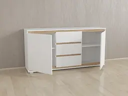 Комод Forte Mikkel Ш 1502 / В 759 / Г 390 Білий-Дуб сонома планки - мініатюра 2