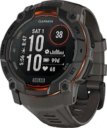 Смарт-годинник Garmin Instinct 3 50mm Solar Black with Charcoal Band (010-02935-00/40)