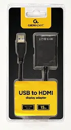 Перехідник Cablexpert USB3.0-HDMI, 0.15 м, черний (A-USB3-HDMI-02) - мініатюра 3