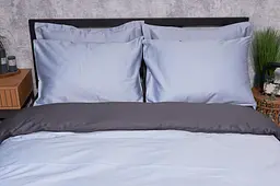 Комплект постільної білизни Moon&Star Satin Premium Skyline Gray євро 200х220 см наволочки 2х70х70 см - мініатюра 3