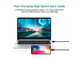 Кабель Lightning Choetech USB 2.0 AM to Lightning 1.2m Black (IP0026-BK) - мініатюра 4