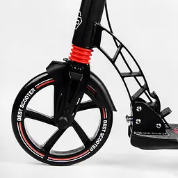 Самокат Best Scooter складаний 49х14х93-103 см Чорно-червоний 000231306 - мініатюра 4