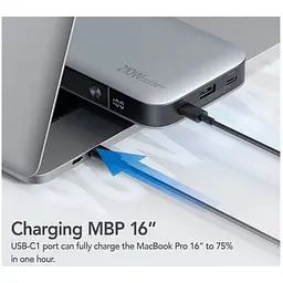 Портативна батарея ZMI PowerPack No.20 LCD 25000 mAh 210W QC3.0 QB826G Grey - мініатюра 3