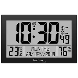 Годинник настінний Technoline WS8016 Black (WS8016 schwarz)