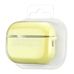 Чохол Silicone Case 2,5mm with microfiber for AirPods Pro 2 Shiny Yellow - мініатюра 2