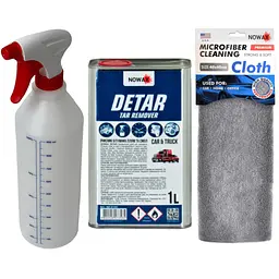 Професійний набір для очищення бітумних плям та смол Nowax Detar Tar Remover 1 л (NX01191) 3 шт.