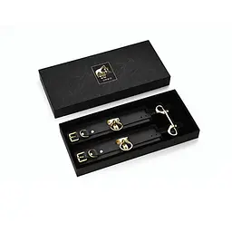Наручники Upko Handcuffs італійська шкіра, чорні - мініатюра 4