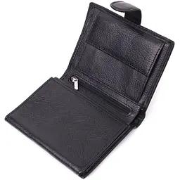Солідний чоловічий гаманець з натуральної шкіри ST Leather 22467 чорний - мініатюра 6