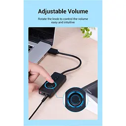 Звукова плата Vention Audio USB 3х3,5mm jack 0.15m Volume Control (CDRBB) - мініатюра 12