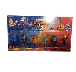 Фігурки Brawl Stars 6 штук 982 Jumbi на блістері (6923601909821) Вид 1