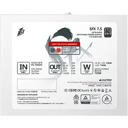 Блок живлення 1stPlayer PS-750SFX 750W PCIe 5.1 White (SFX-PLT-750-WH-EU) [176382] - мініатюра 3