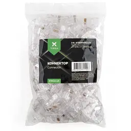 Конектор Vinga RJ-45 UTP 100 шт. (VCPCON8P8CUTP)