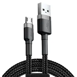 Кабель Вaseus Cafule Cable USB to MicroUSB 2.4A 2m CAMKLF-CG1 Black-Grey
