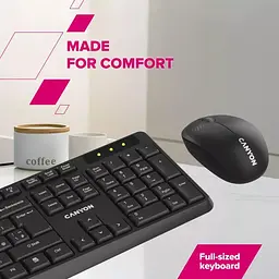 Комплект (Клавіатура та миша) CANYON SET-W01 Keyboard+Mouse Wireless Black - мініатюра 10
