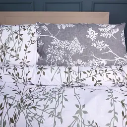 Простирадло MirSon Ranforce Elite 17-0668 Grey Blooms 110х160 см (2200009908880) - мініатюра 5
