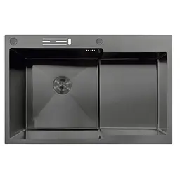 Кухонна мийка Mixxus MH7849L-HK Nano-Black MX1936, Графит
