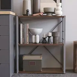 Етажерка 3/60 Ferrum-decor Серії Коннект 73x60x28 сірий ДСП Дуб Сонома Трюфель 16мм (FRD-104270)