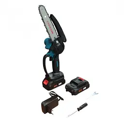 Безщіткова акумуляторна ланцюгова мініпила 6" Electric Saw у кейсі, 2 акумулятори + окуляри - мініатюра 6
